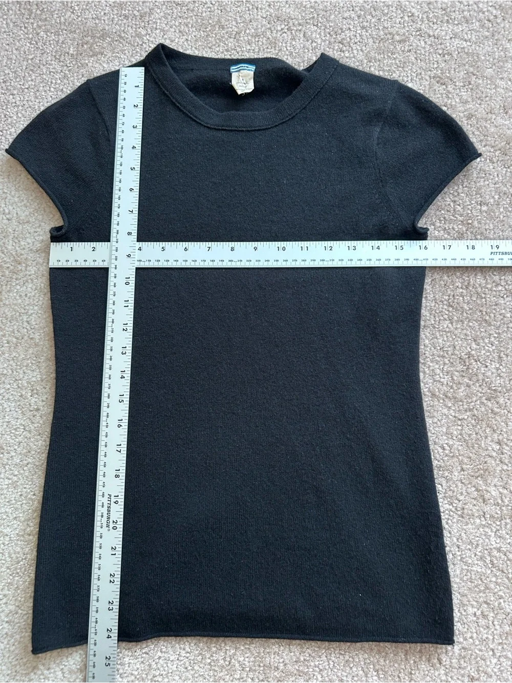J. Crew Black Cashmere Short Sleeve Sweater